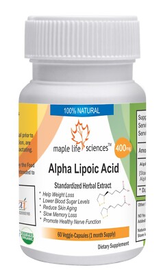 ALPHA LIPOIC ACID Capsules 99% Purity Pure & High Quality 