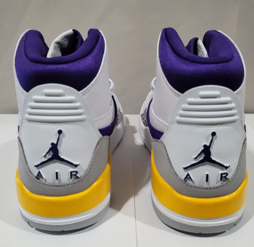 Nike Air Jordan Legacy 312 Lakers White Purple Gold AV3922-157 Size 10.5 M - Picture 10 of 19
