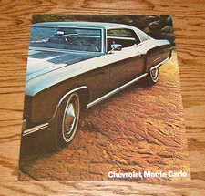 Original 1970 Chevrolet Monte Carlo Facts Features Sales Brochure Folder Chevy
