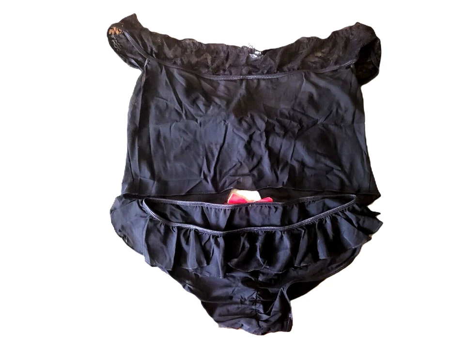 Size Medium Elegant Moments Sheer Pajama Top and Matching Bikini Panty - Image 2 of 2