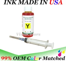 100ml Yellow bulk refill ink kit for hp canon brother dell lexmark printers