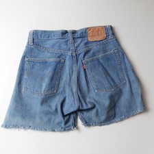 Vintage 60s Levi's Big E Redline Selvedge Denim Cut Off Shorts Jeans 27 Made USA