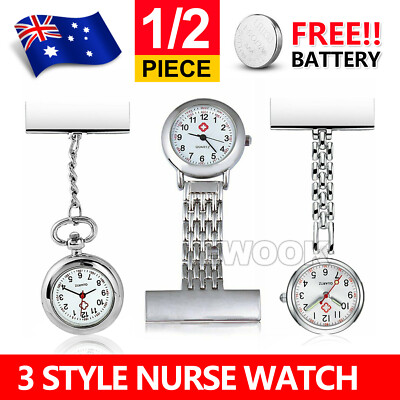 Vintage Silver Nurse Watch Metal Nursing Nurses Pendant Pocket