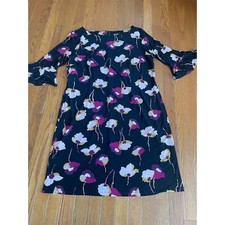 Nine West Dress Womens Size 16 AOP Poppy Floral Zip Back Bell Sleeve Stretch