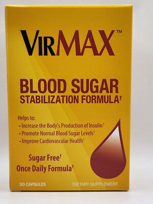 Lot (5) VirMax Blood Sugar Stabilization Formula 30 Capsules Each EXP 7/27
