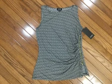 NWT Jones New York Women’s Sleeveless Top Blouse Side Zipper Sz M  MSRP $49