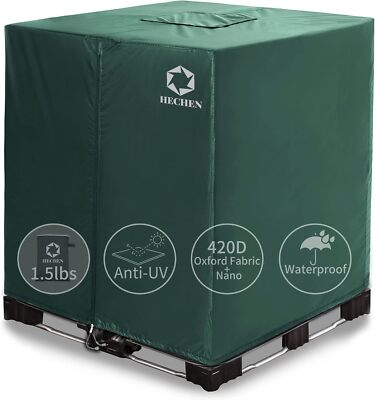 #ad IBC Tote CoverZipperFit 275 Gallon Water Tank420D Heavy Duty Nano Material... $36.99