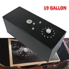 19 GALLON ALUMINUM LIGHTWEIGHT RACING FUEL CELL GAS TANK W/ CAP & LEVEL SENDER