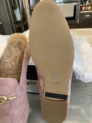 COACH*~Sienna Sherpa Slide~(Size 6B)~PINK~Brand New In Box | eBay