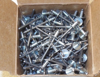 Pop rivets plated and coated steel 8 boxes 250 in each box. | eBay