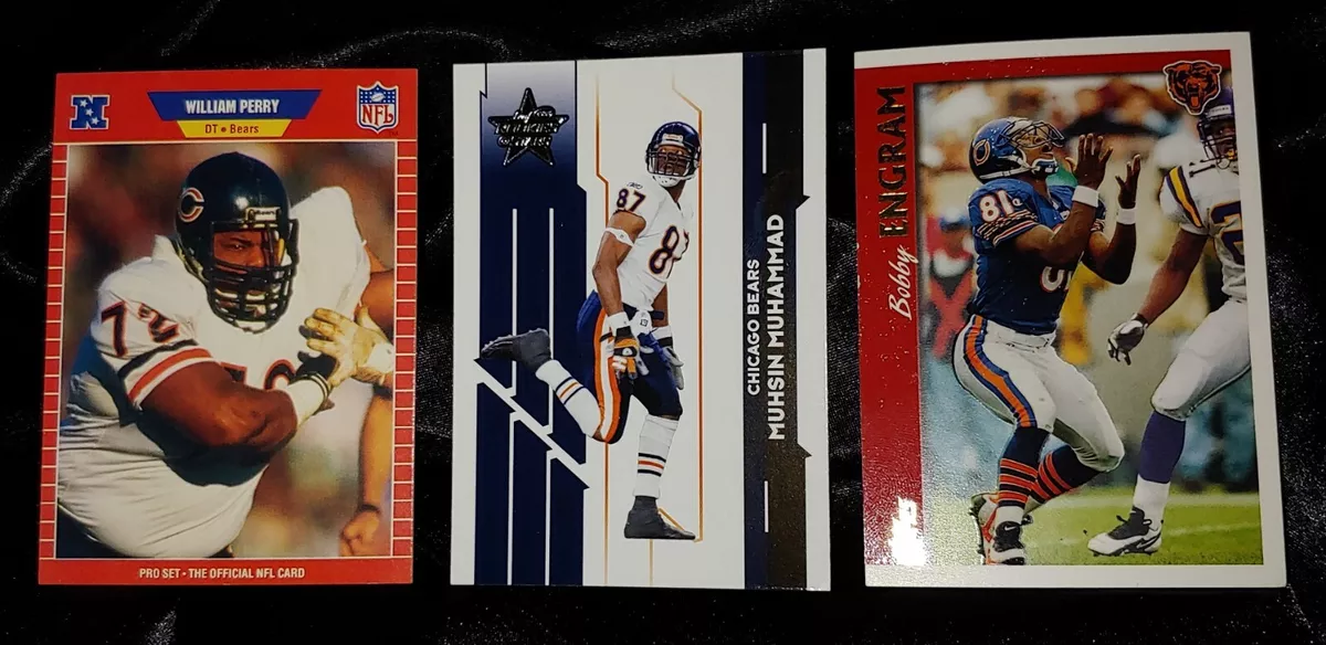 3 bears TOPPS NFL football cards William P. Muhsin M Bobby E. 1989 2006