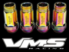 VMS RACING 20PC 48MM PREMIUM EXTENDED STEEL WHEEL LUG NUTS 12X1.5 NEO CHROME NC3