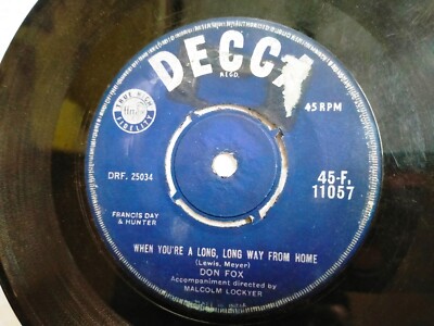 Don Fox She Was Only Seventeen Decca Rare Single Record 7'' India Indian VG+
