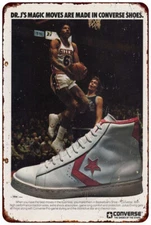 Dr J converse AD Vintage Reproduction metal sign 8 x 12