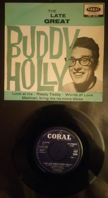 BUDDY HOLLY THE LATE GREAT BUDDY HOLLY EP 1960  IN VERY NICE PICTURE SLEEVE 