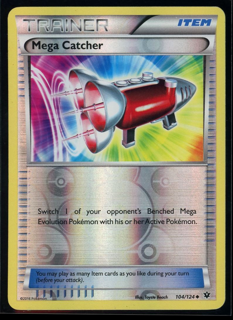 2016 XY - Fates Collide Mega Catcher Reverse Holo Pokemon Card #104