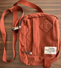 The North Face Orange Crossbody Bag Zip Closure Adjustable Strap Pockets