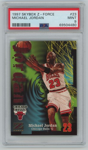 Michael Jordan 1997 Skybox Z-Force #23 PSA 9 Mint Bulls