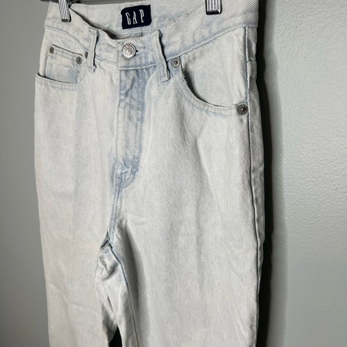 Gap VINTAGE Lavado Ligero Cintura Alta Pierna Cónica Mamá Jeans Ajuste Clásico Talla 10 - Imagen 7 de 13