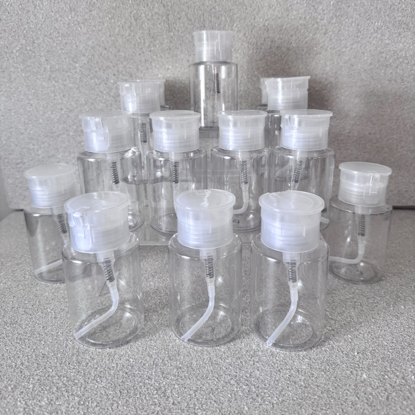 Lot of 13 Push Down 5 oz Liquid Pumping Bottle Dispenser Travel Bottles