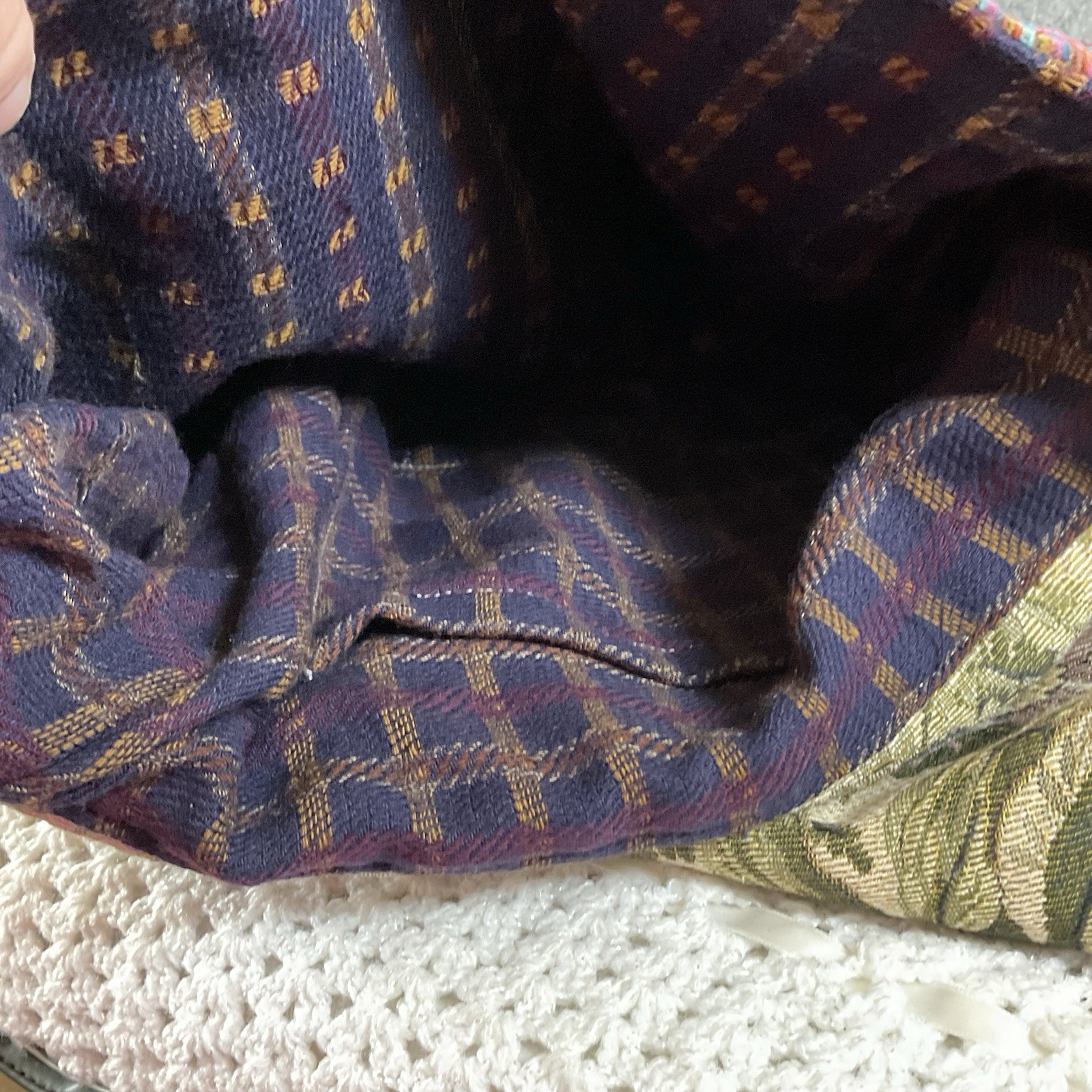 Handmade Patchwork Tree Material Flap Crossbody S… - image 12