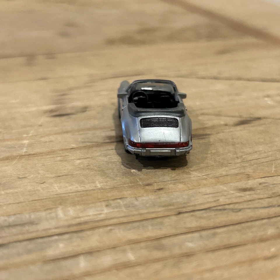 Coche miniatura de juguete vintage Wiking Porsche 911C 1:87 plateado convertible Foto 4 de 4