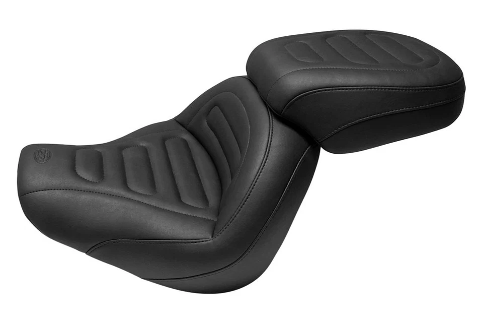 For Harley-Davidson Fat Bob 18-21 Mustang 75887 Standard Touring Black Solo Seat - Imagem 2 de 4