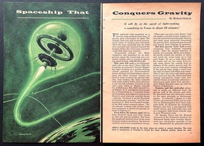Project Magnet UFO 1957 article  Spaceship that Conquers Gravity  research