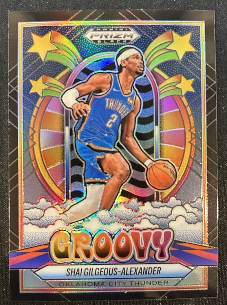 2024-25 Panini Prizm Black - Shai Gilgeous-Alexander Groovy #15 SSP Case Hit OKC