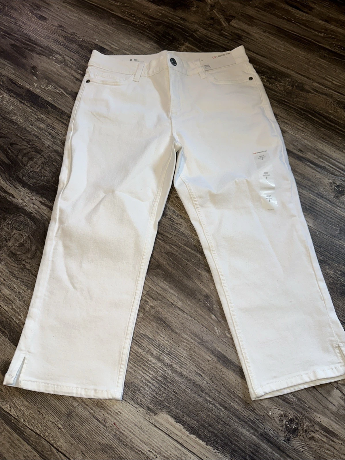 Liz Clairborne Sara Crop Mid Rise Women’s Capris Size 8