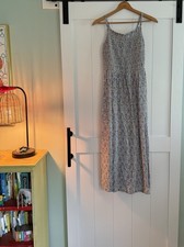 old navy floral blue cottagecore maxi dress size large