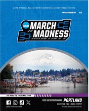 2026 NCAA Tournament Basketball March Madness 1st & 2nd Round Program Portland