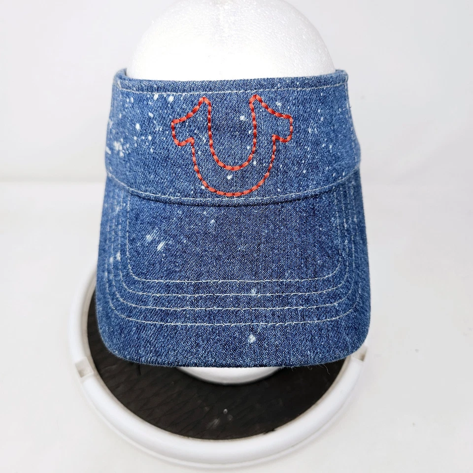 True Religion Denim Lavado a Piedra Visera Ajustable Sombrero Azul Usado Y2K ENVÍO RÁPIDO Foto 2 de 4