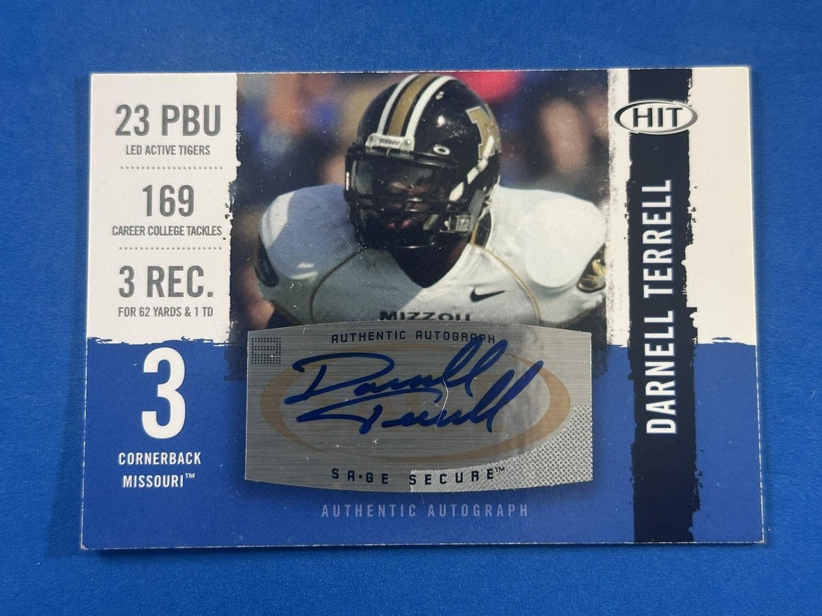 2008 SAGE HIT Autographs Darnell Terrell Missouri Tigers | eBay