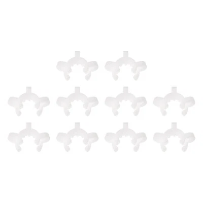 10 Stk. Joint Clip Kunststoffklemme für 14/20 oder 14/35 Glas Kegelgelenke Weiß - Bild 1 von 4