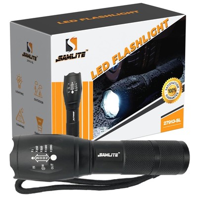 LED Flashlight High Powered   1200 Lumens Bright Zoomable Spotlight or Floodl...