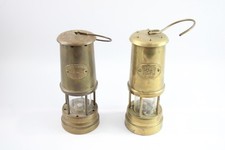 Paar Bergmann Lampen Bergbau Erinnerungsstücke Messing Ashington Zeche Cymru Walisisch