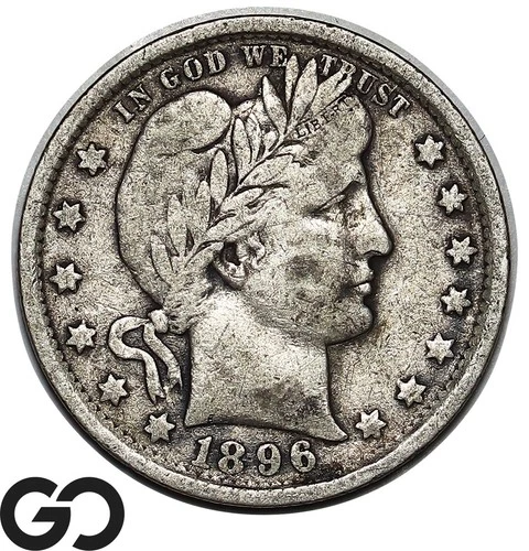 1896-O Barber Quarter, Better Date New Orleans Issue