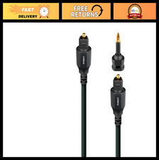 3m Optical Toslink Fiber-Optic Cable with Mini Adaptor - High-Speed Audio Connec