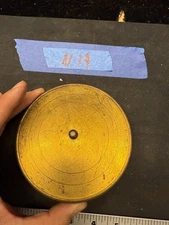 (N19) Antique French Mantle Clock Brass Back Door Rear Bezel Part Japy Marti Era