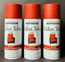 (4 Cans) Rust-Oleum Outdoor Fabric Spray Paint CHILI RED Ultimate UV Resistant