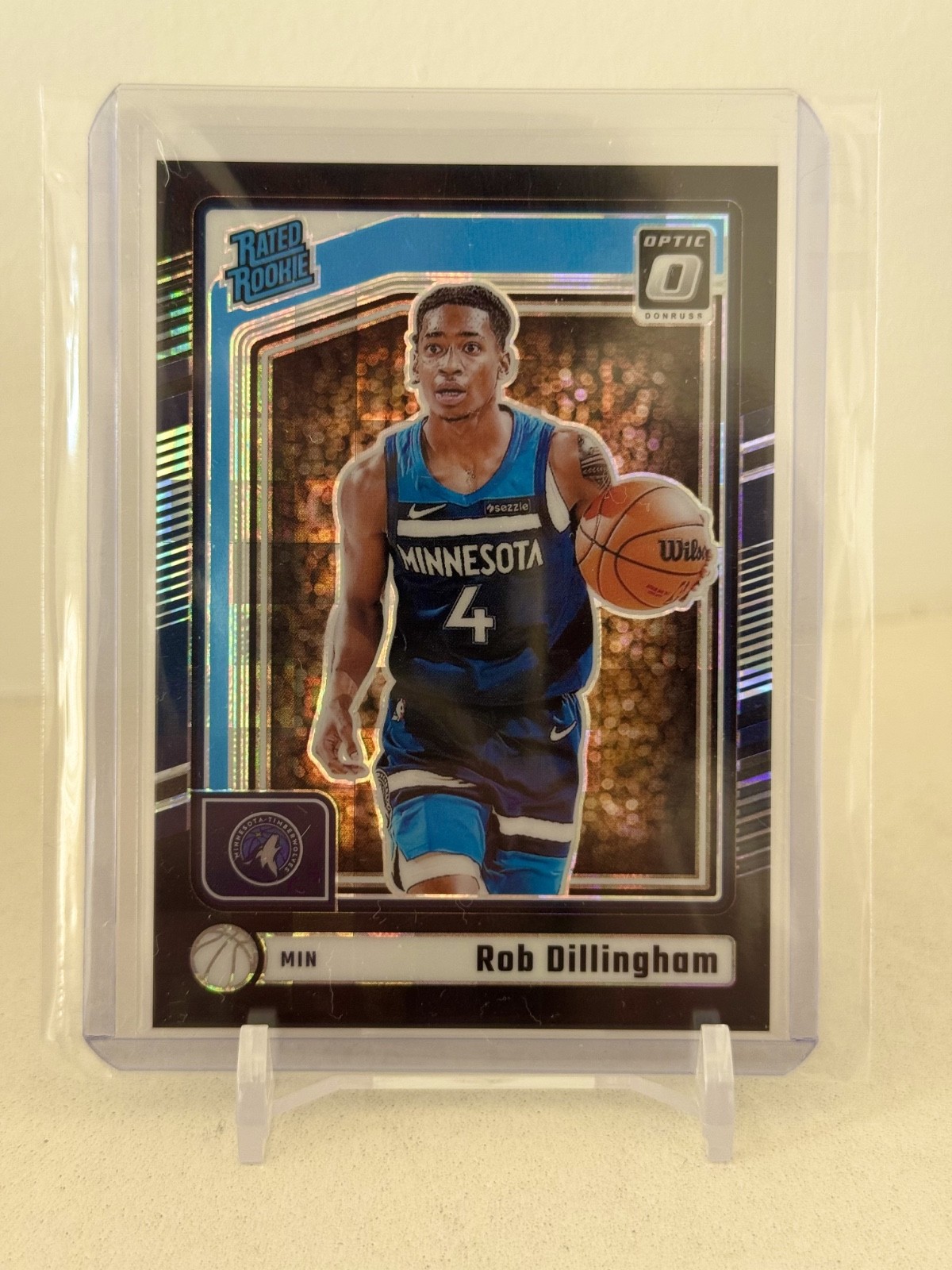 2024-25 Donruss Optic #259 Rob Dillingham BLACK PANDORA RC SSP /15 WOLVES