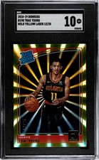 2018 Donruss Trae Young #198 Holo Yellow Laser SGC 10