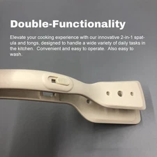 2-2-In-1 Silicone Spatulas And Tongs Multipurpose Barbecue Clamp Spatula