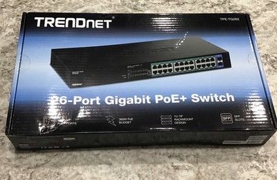 Trendnet TPE-TG262 26-Port Gigabit 380W PoE+ Multi-Layer Network Switch With SFP