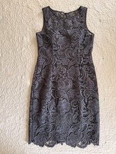 Adrianna Papell Gray Lace Lined Formal Dress SZ 6