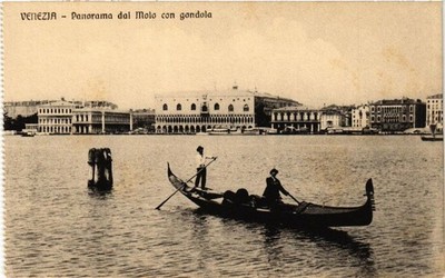 CPA VENEZIA Panorama dal Molo con Gondel ITALIEN (523002)