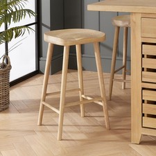 Bar Stool Cheshire Whitewash Solid Oak Kitchen Counter Storage Furniture