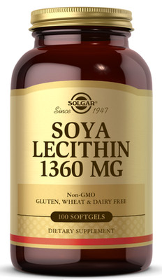 Sojalecithin 1360 mg 100 Weichkapseln Solgar