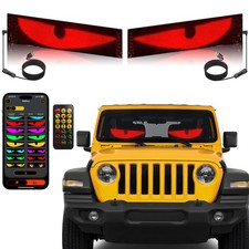 2PCS 15inx4in Devil Eyes Light for Car Windshield,Ojos LED para 2pcs 15 4in